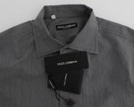 Dolce & Gabbana Elegant Gray Cotton Dress Men's Shirt