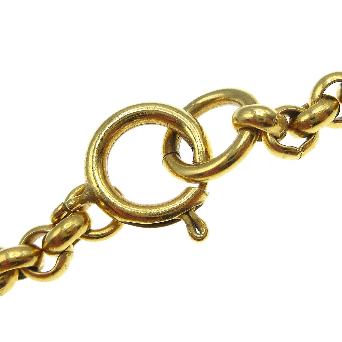 Chanel Cc Heart Pendant Metal Gold Gold_Plated Necklace Jewelry (Pre-Owned)