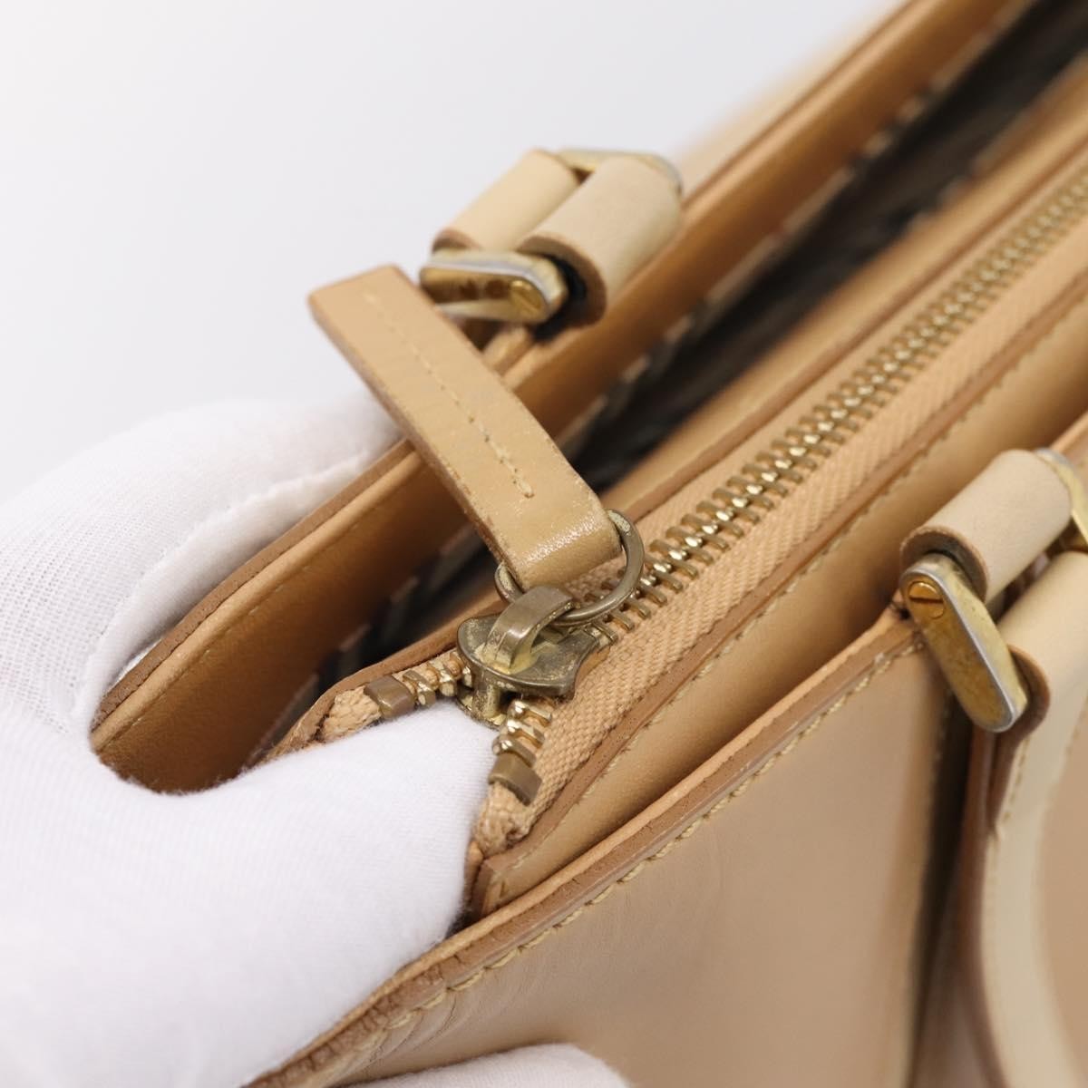 Burberry Handbag Leather Beige Leather Handbag (Pre-Owned)