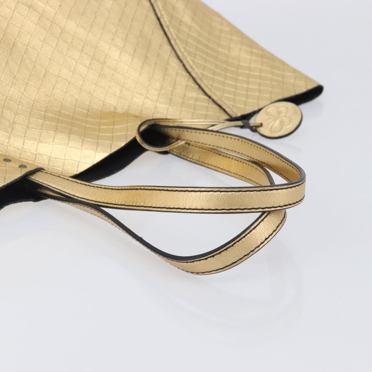 Bottega Veneta Intrecciomirage Leather Gold Leather Tote Bag Bag (Pre-Owned)