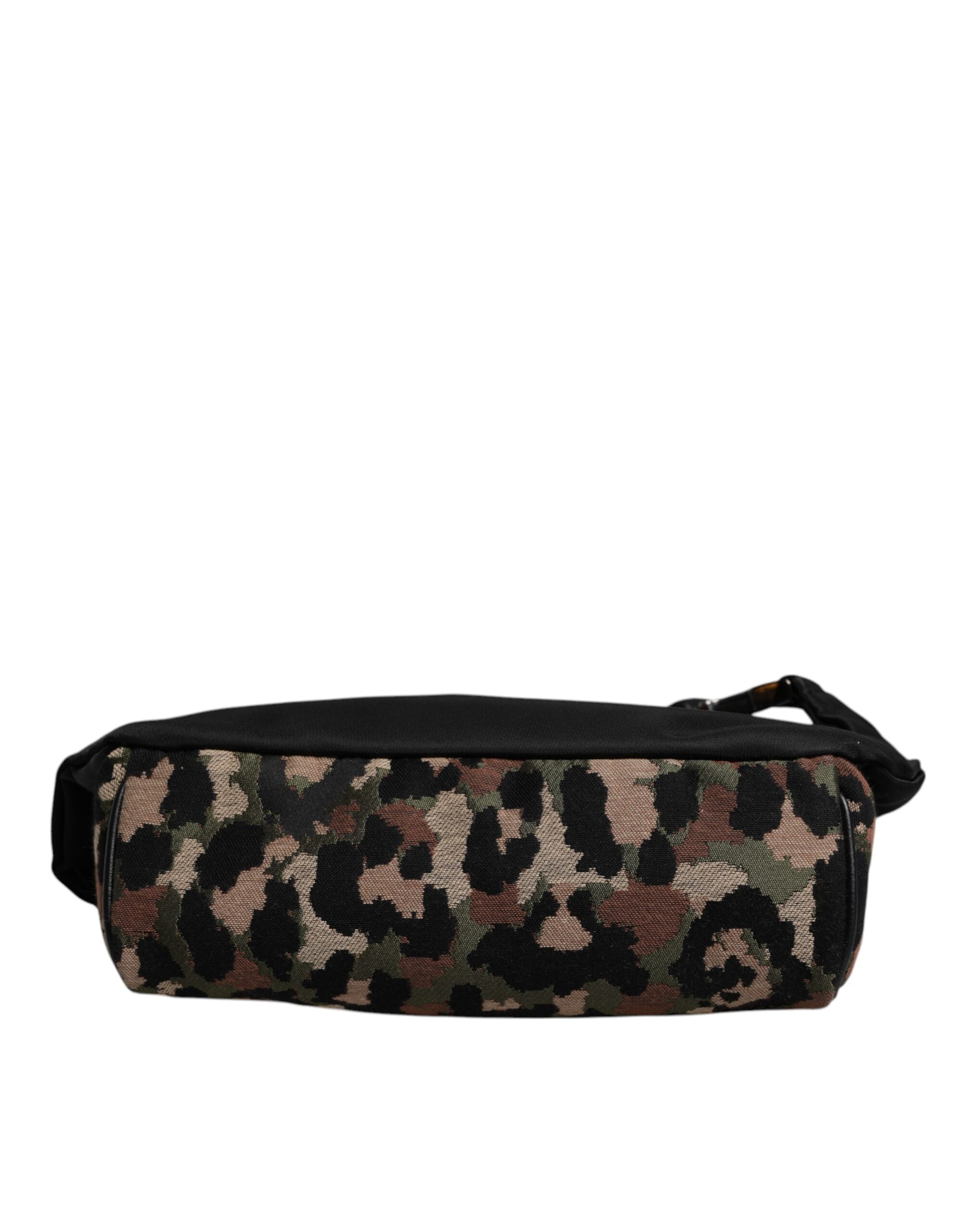 Dolce & Gabbana Multicolor Leopard DG Logo Belt Waist Fanny Pack Men's Bag