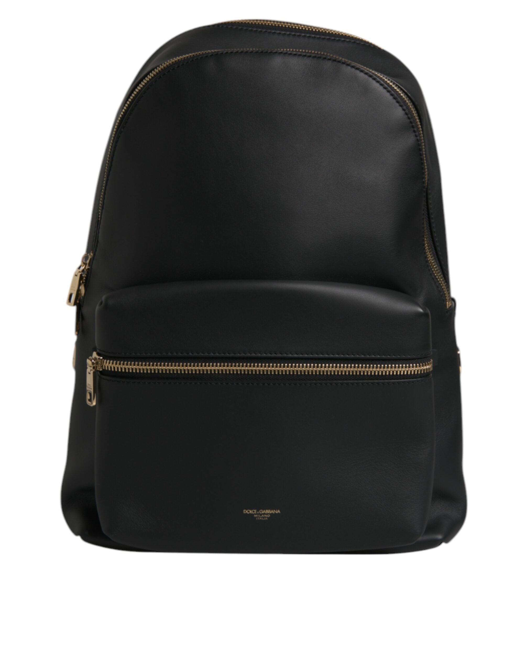 Dolce & Gabbana Black DG Leather Logo Print Travel Back Pack Men's Bag