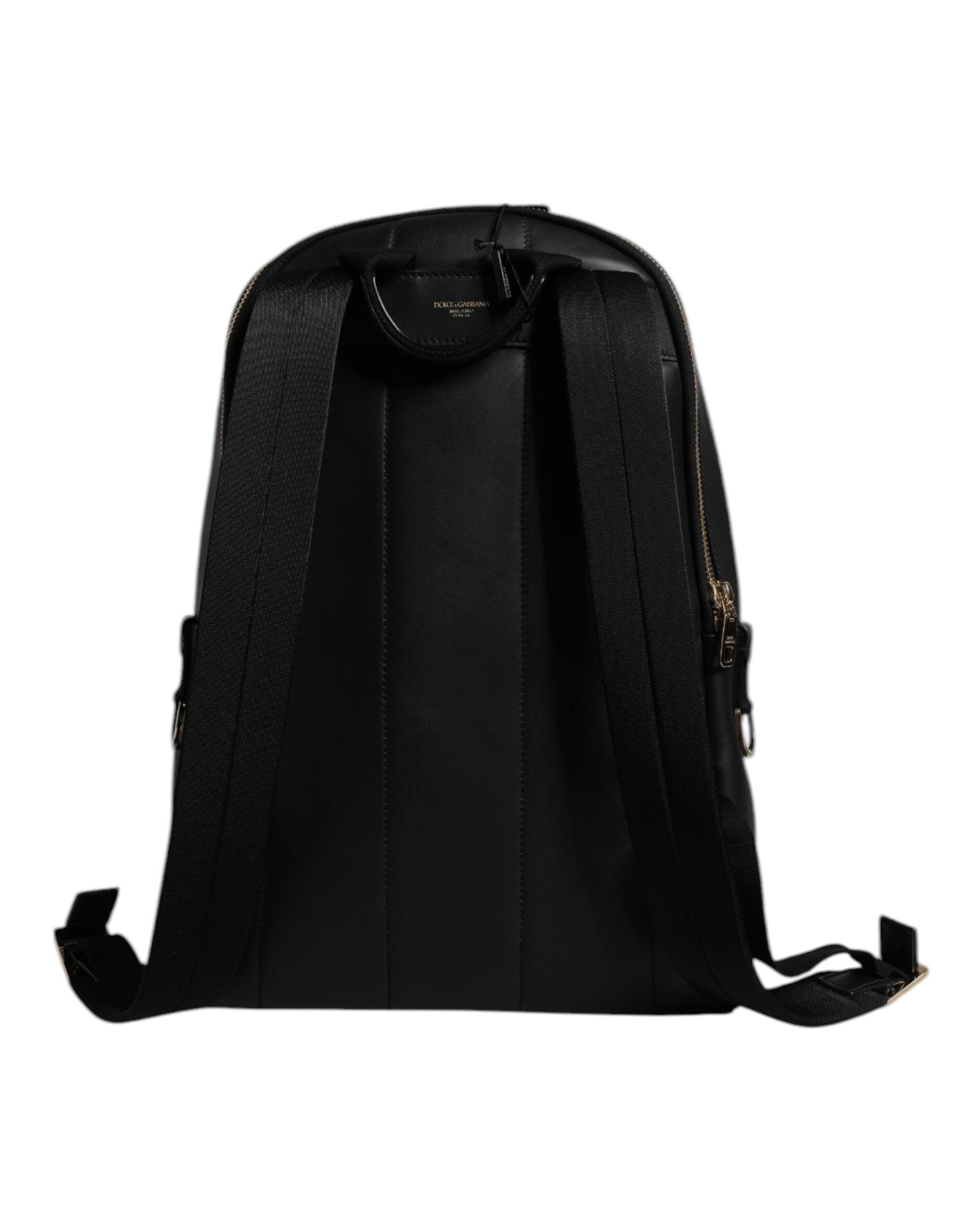 Dolce & Gabbana Black DG Leather Logo Print Travel Back Pack Men's Bag