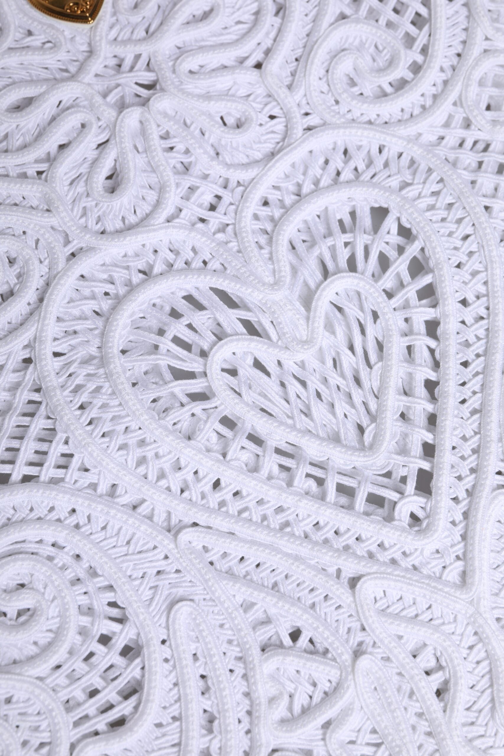 Dolce & Gabbana White Cordonetto Lace Beatrice Tote Shopping Women's Bag (Pre-Owned)