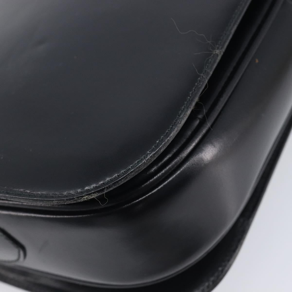 Celine Horse Carriage Leather Black Leather Shoulder Bag Bag (Pre-Owned)