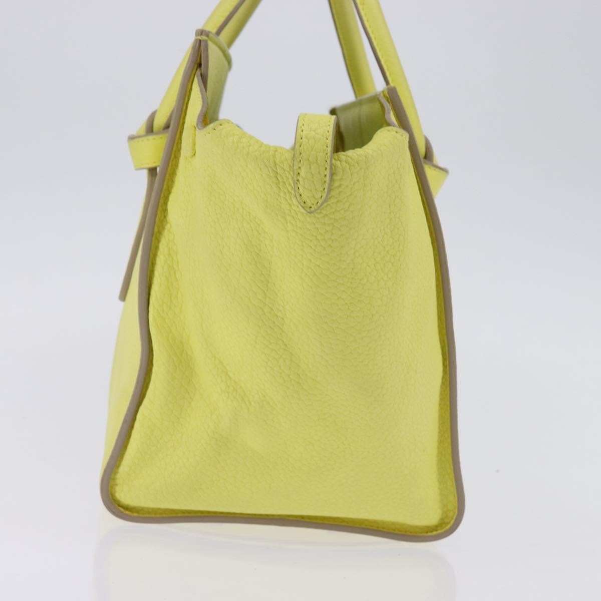 Celine Tie Knot Smooth Leather Yellow Leather Bag (Pre-Owned)