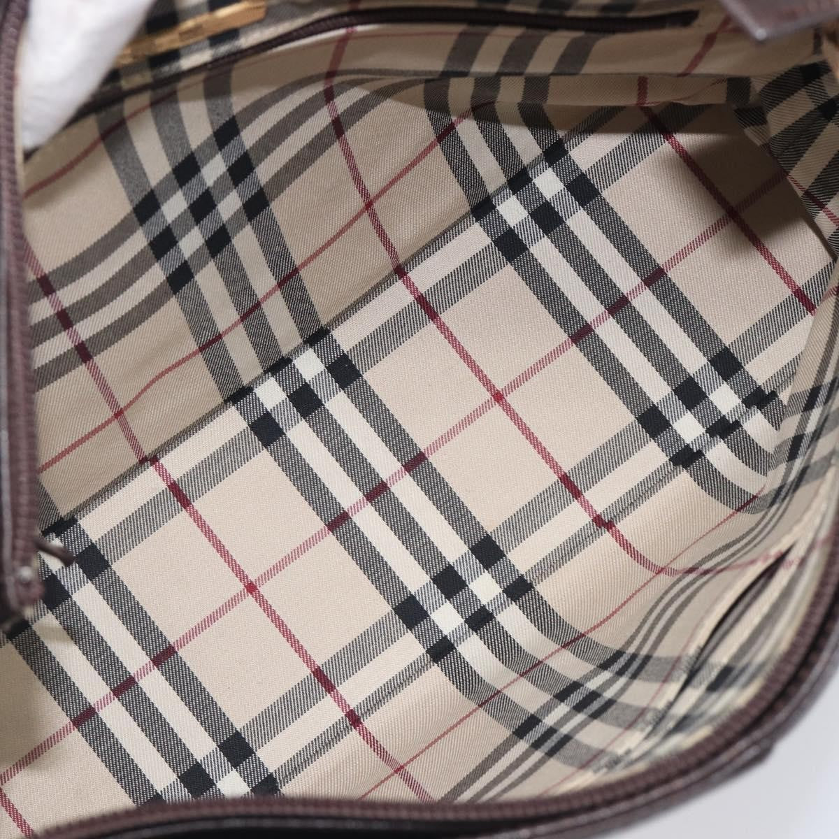 Burberry Shoulder Bag Leather Brown Leather Shoulder Bag Bag (Pre-Owned)