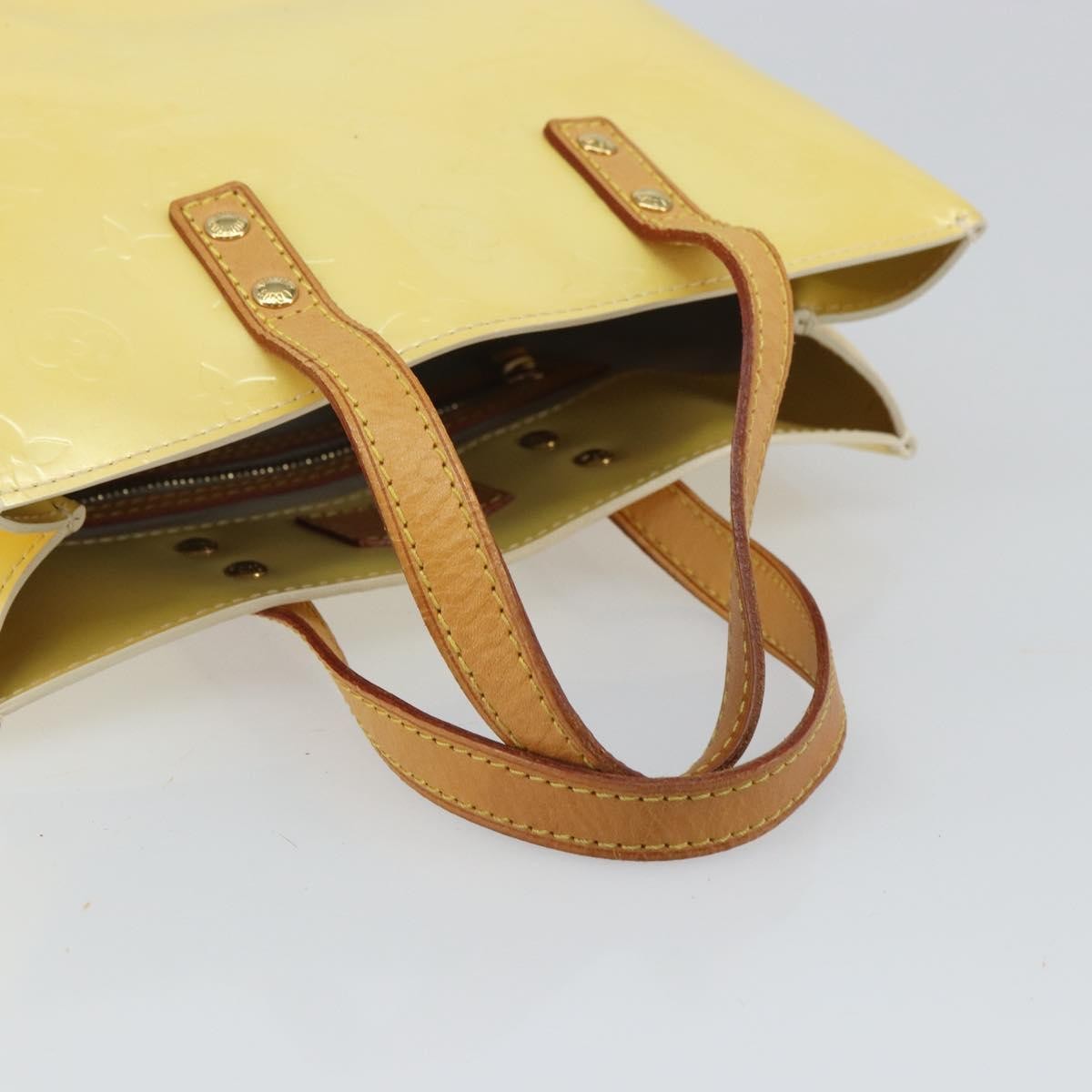 Louis Vuitton Reade Monogram Vernis Yellow Patent_Leather Handbag (Pre-Owned)
