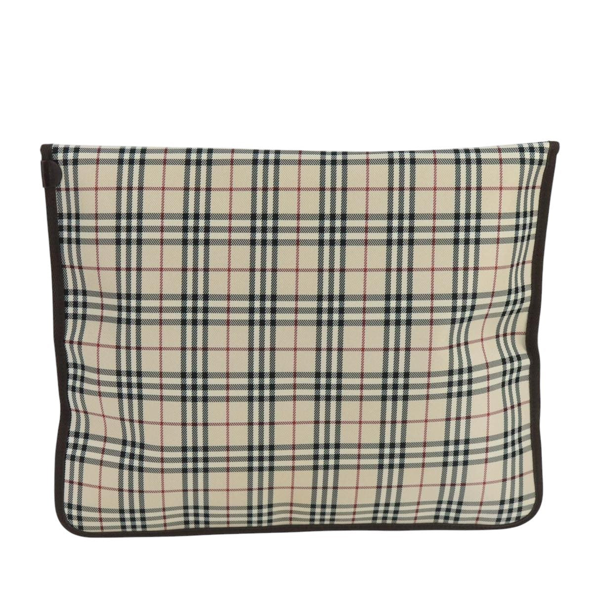Burberry Nova Check Pochette Canvas Beige Canvas Clutche & Pouche Bag (Pre-Owned)