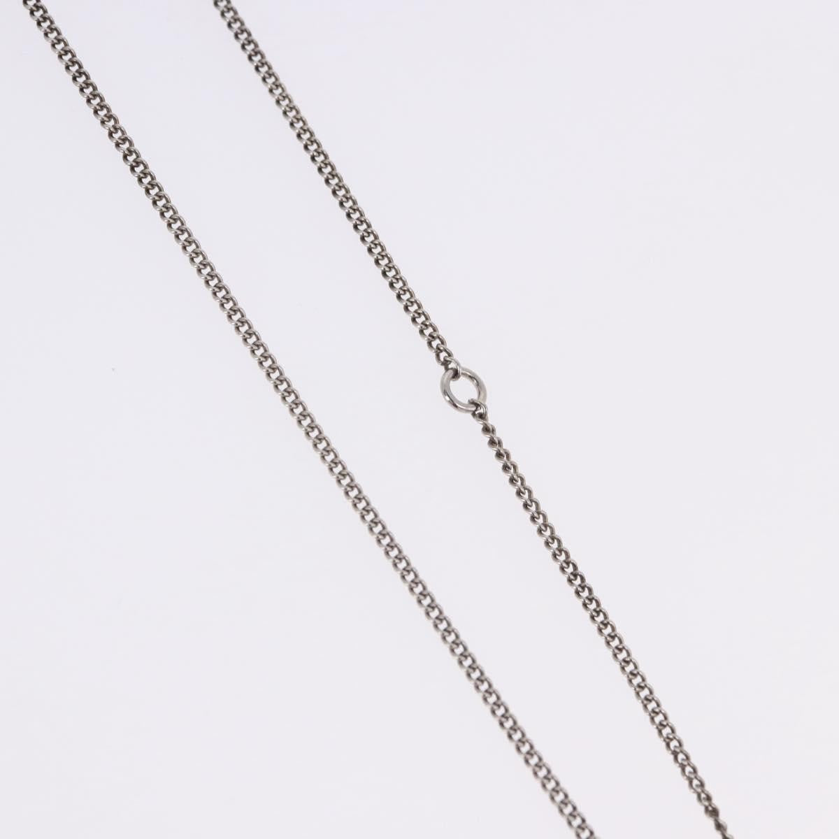Chanel Cc Pearl Drop Pendant Metal With Faux Pearl Silver Metal Necklace Jewelry (Pre-Owned)