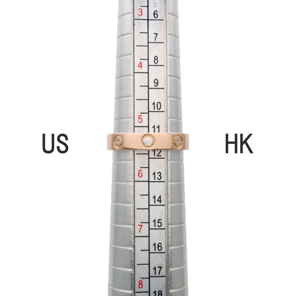 Cartier Love Wedding Band 1 Diamond 18K Rose Gold With Diamond Gold Rose_Gold Ring Jewelry (Pre-Owned)