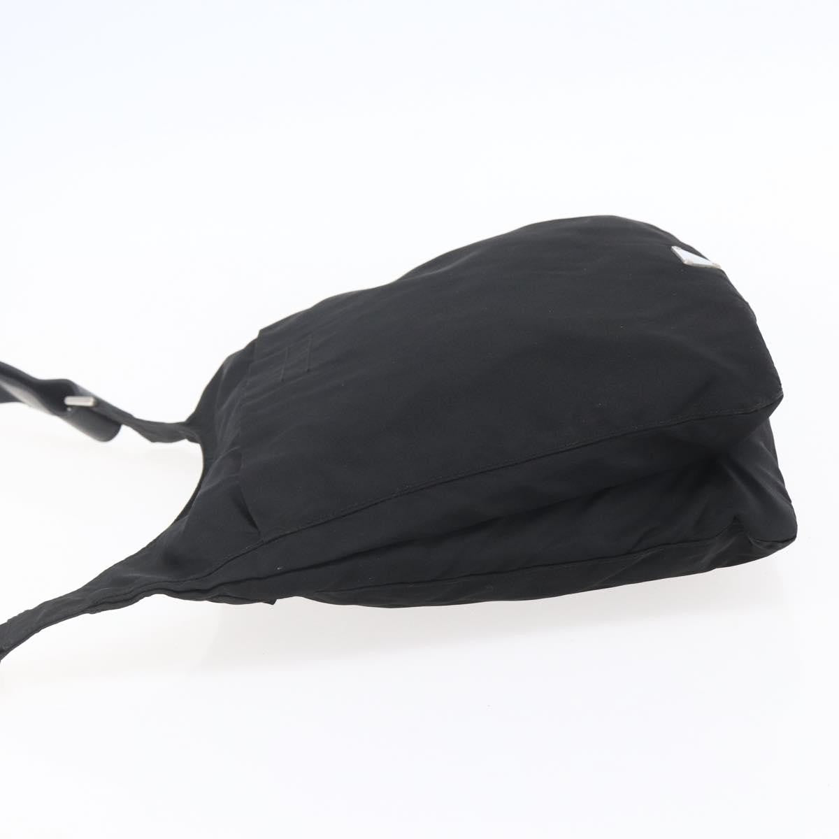 Prada Zip Messenger Quilted Tessuto Black Nylon Shoulder Bag Bag (Pre-Owned)