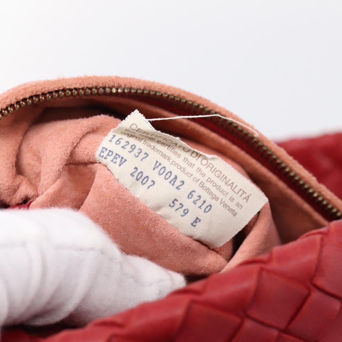 Bottega Veneta Belted Tote Intrecciato Nappa Red Leather Tote Bag Bag (Pre-Owned)