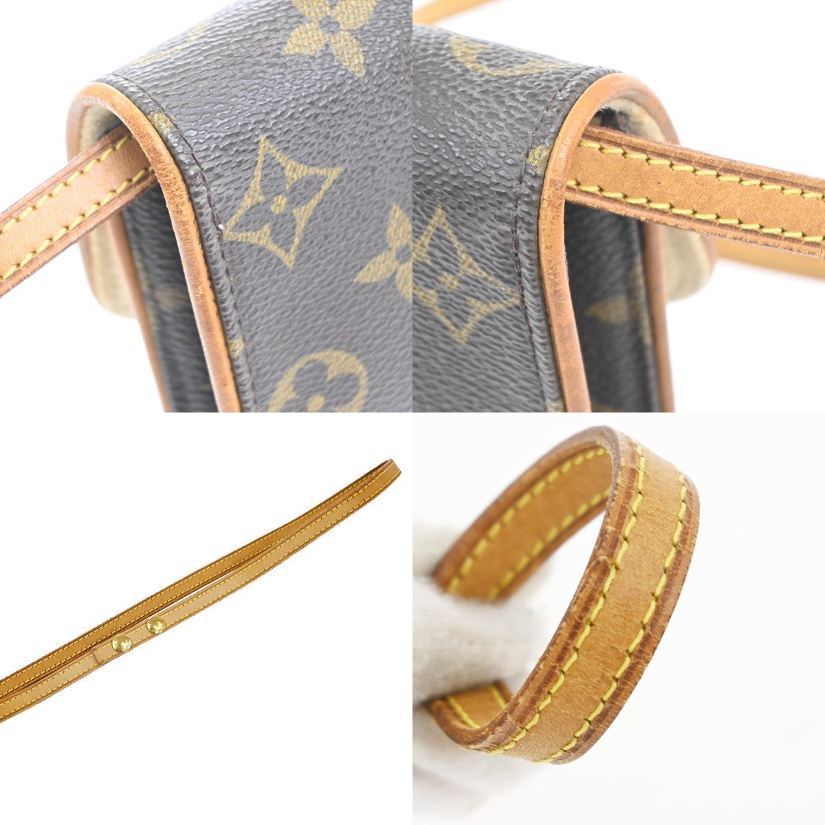 Louis Vuitton Twin Monogram Canvas Brown Canvas Clutche & Pouche Bag (Pre-Owned)