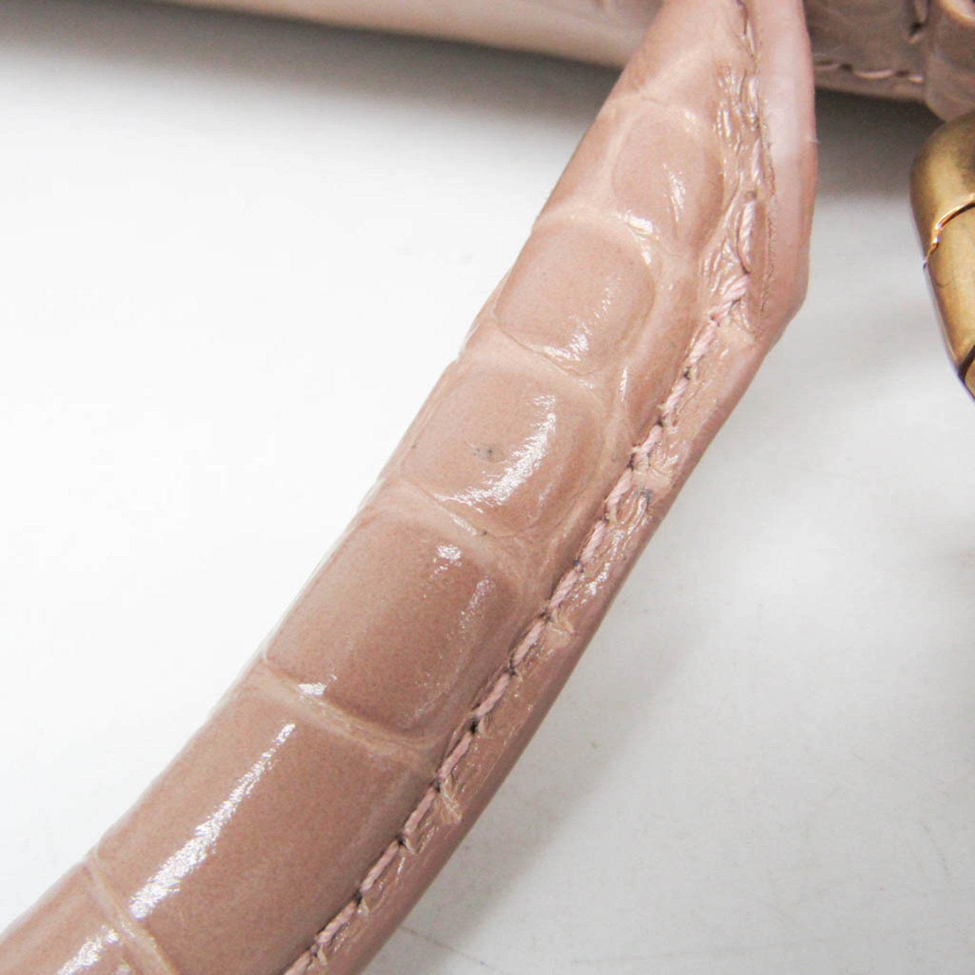 Balenciaga Hourglass Crocodile Embossed Pink Leather Handbag (Pre-Owned)