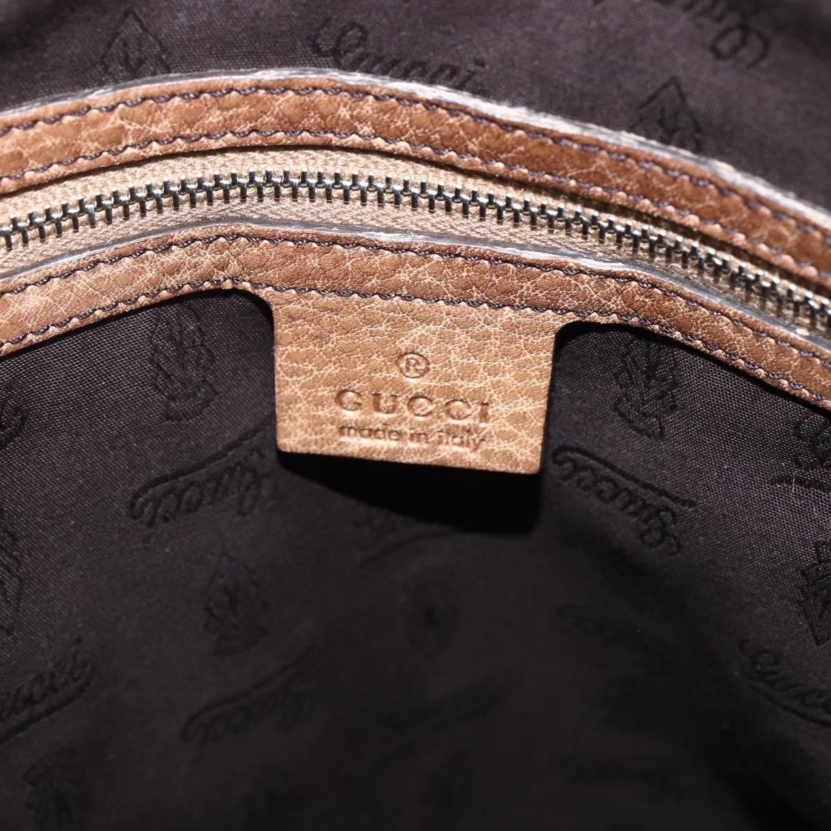 Gucci Bamboo Bar Gg Canvas Beige Canvas Tote Bag Bag (Pre-Owned)