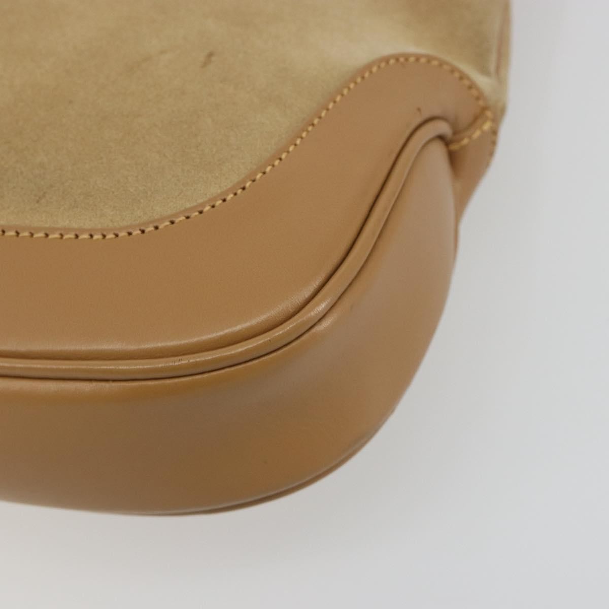 Gucci Web Jackie O Hobo Suede Beige Suede Shoulder Bag Bag (Pre-Owned)