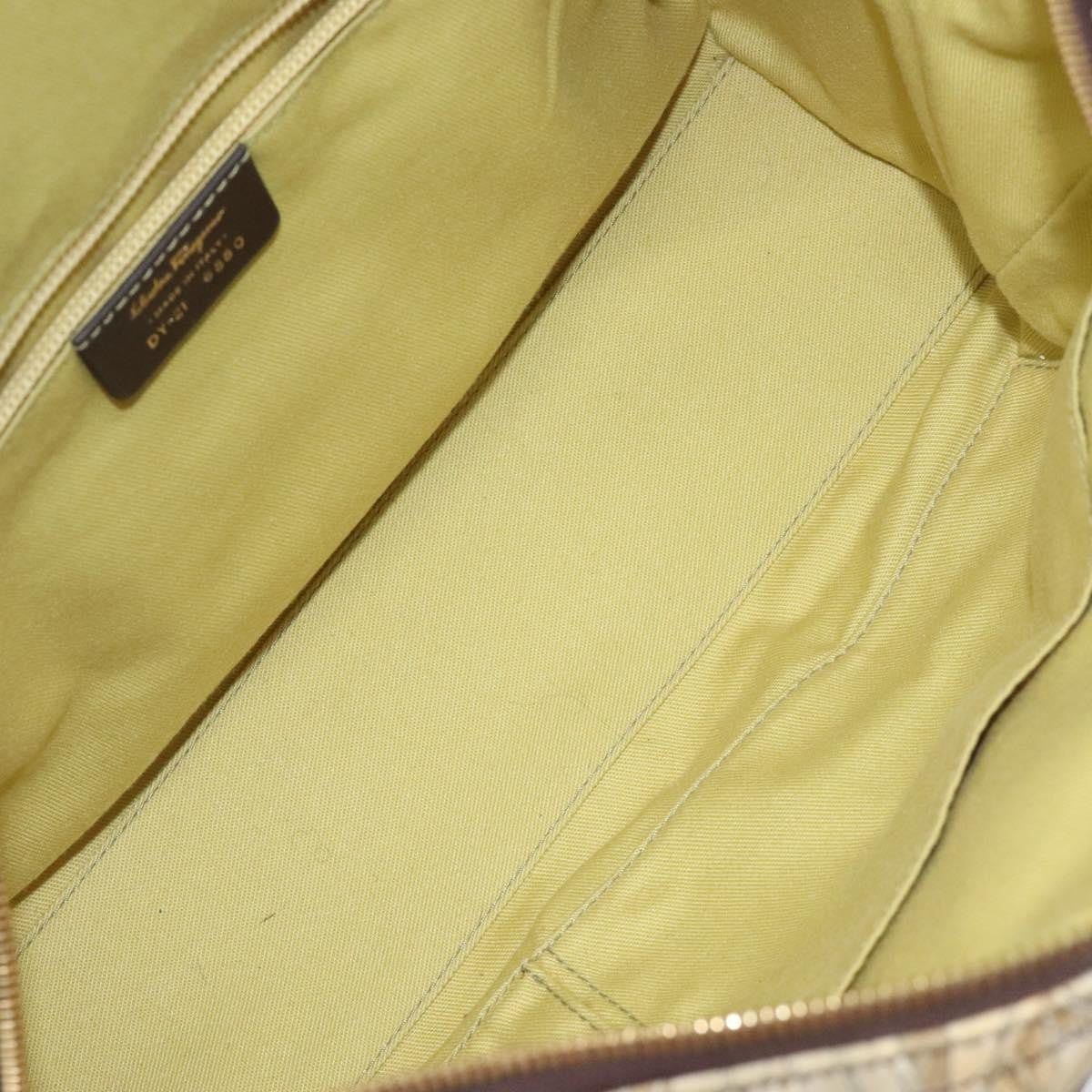 Salvatore Ferragamo Gancini Canvas Multicolour Canvas Shoulder Bag Bag (Pre-Owned)