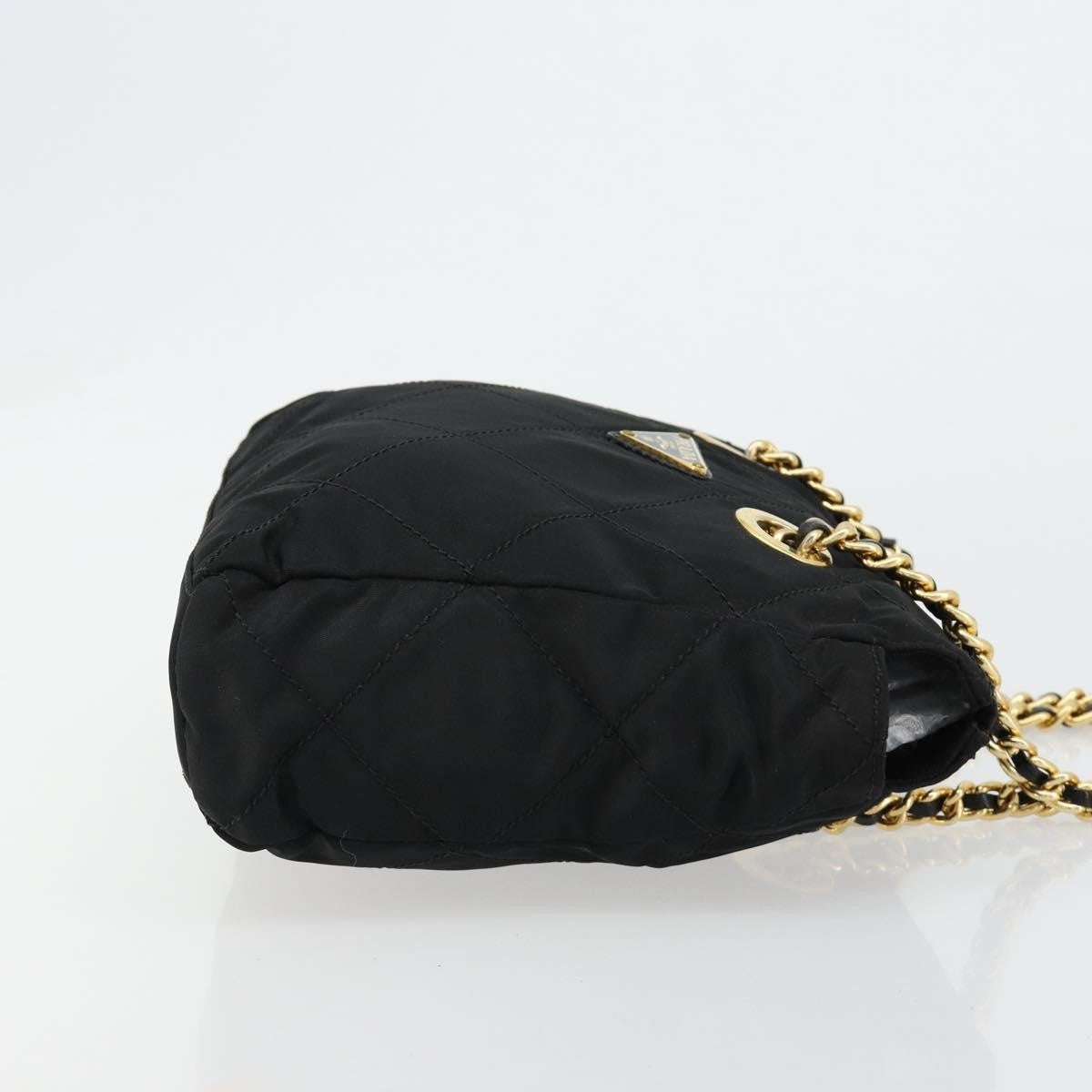Prada Re-Edition 1995 Chain Quilted Tessuto Black Nylon Shoulder Bag Bag (Pre-Owned)