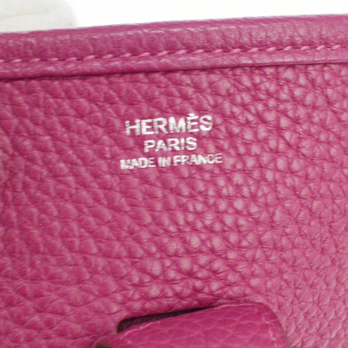 Hermes Evelyne Bag Gen Iii Clemence Pink Leather Handbag (Pre-Owned)