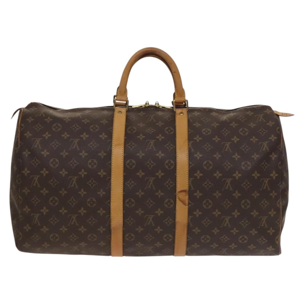 Louis Vuitton Keepall Monogram Canvas Brown Canvas Travel Bag Bag (Pre-Owned)