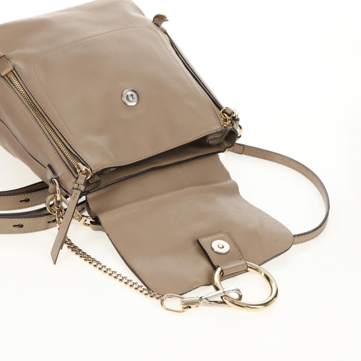 Chloe Faye Leather And Suede Beige Suede Backpack Bag (Pre-Owned)