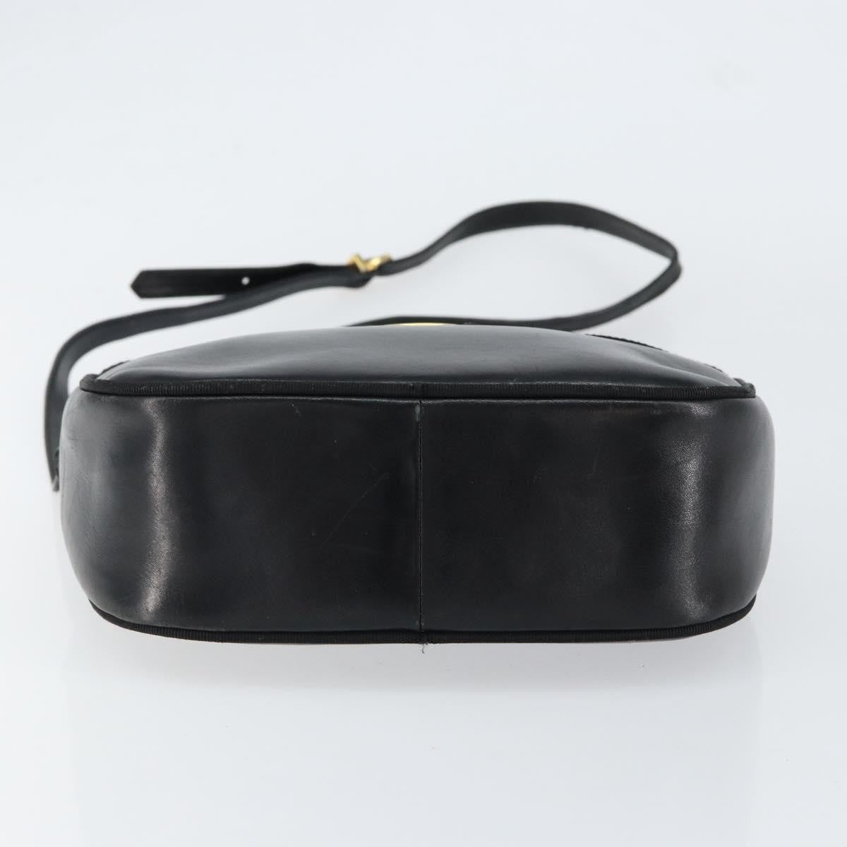 Salvatore Ferragamo Vala Leather Black Leather Shoulder Bag Bag (Pre-Owned)