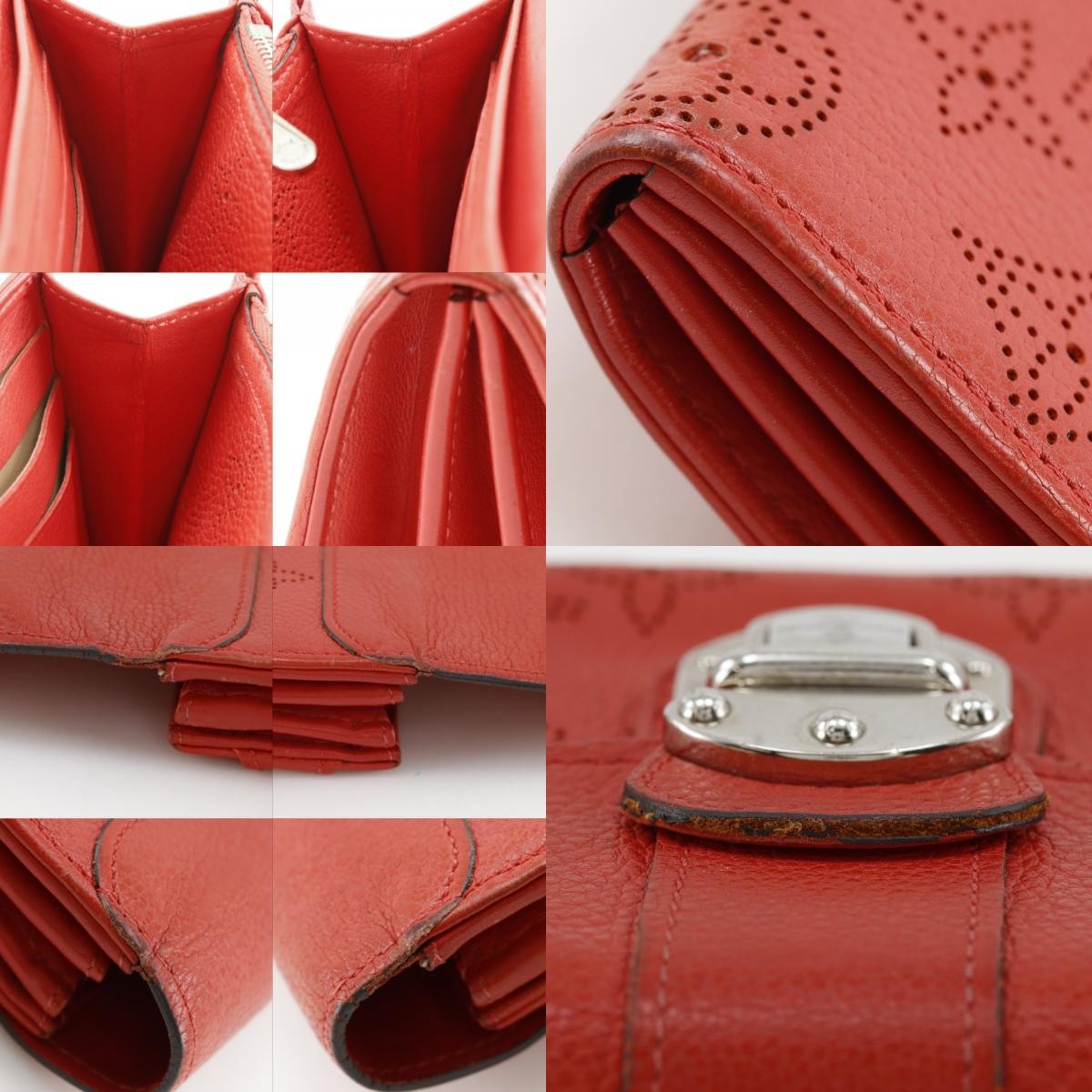 Louis Vuitton Iris Mahina Leather Red Leather Wallets Accessory (Pre-Owned)