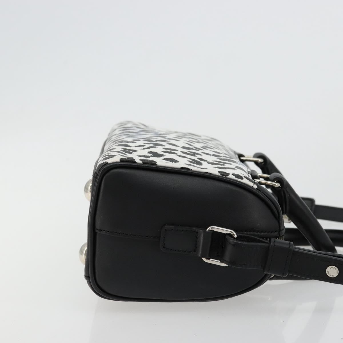 Saint Laurent Classic Baby Duffle Printed Leather Black Leather Handbag (Pre-Owned)