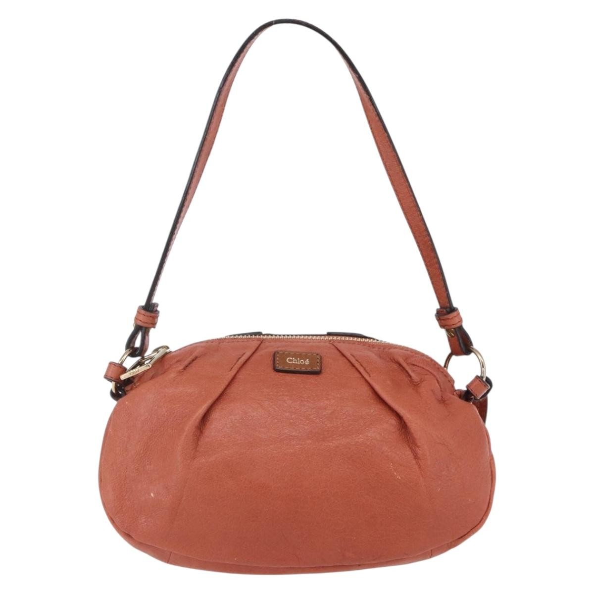Chloe Vintage Leather Orange Leather Shoulder Bag Bag (Pre-Owned)