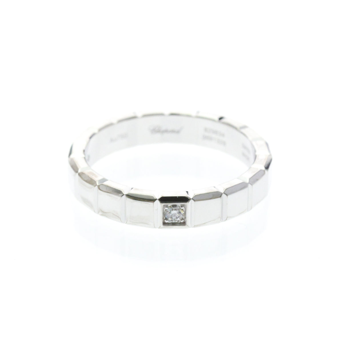 Chopard Ice Cube Pure Pendant 18K White Gold And Diamonds Silver White_Gold Ring Jewelry (Pre-Owned)