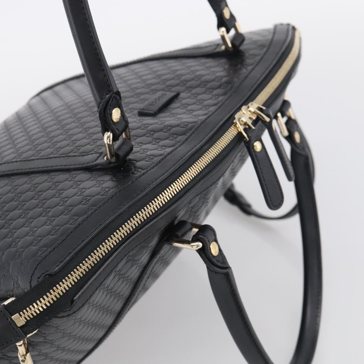 Gucci Guccissima Gg Leather Black Leather Handbag (Pre-Owned)