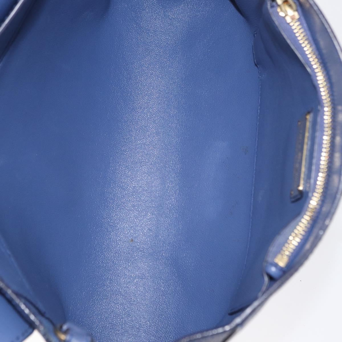 Salvatore Ferragamo Abbey Leather Navy Leather Shoulder Bag Bag (Pre-Owned)