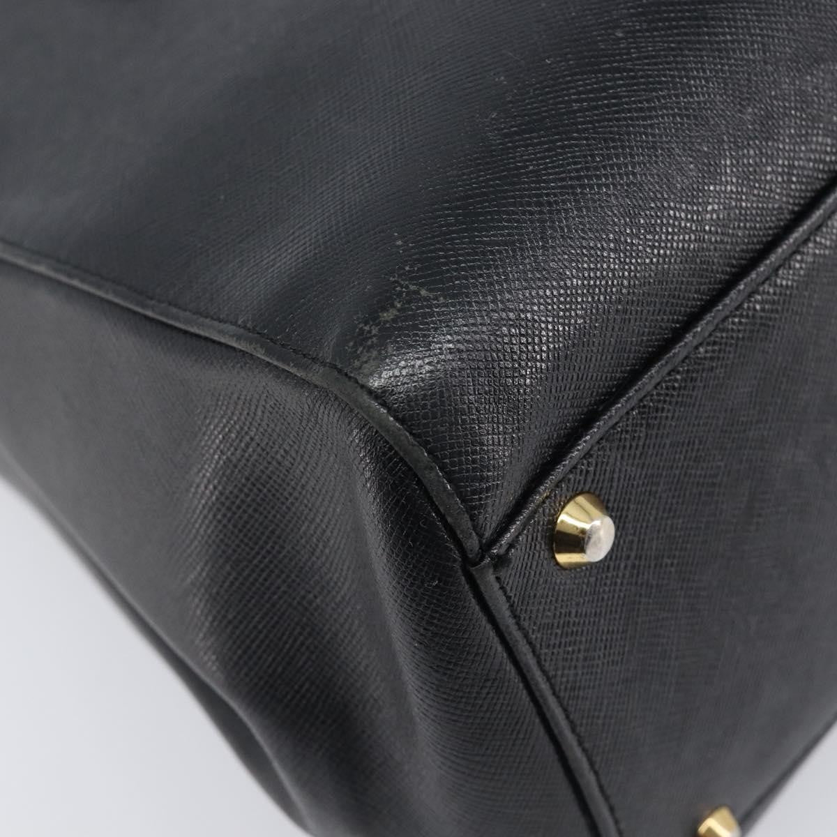 Burberry Handbag Leather Black Leather Handbag (Pre-Owned)