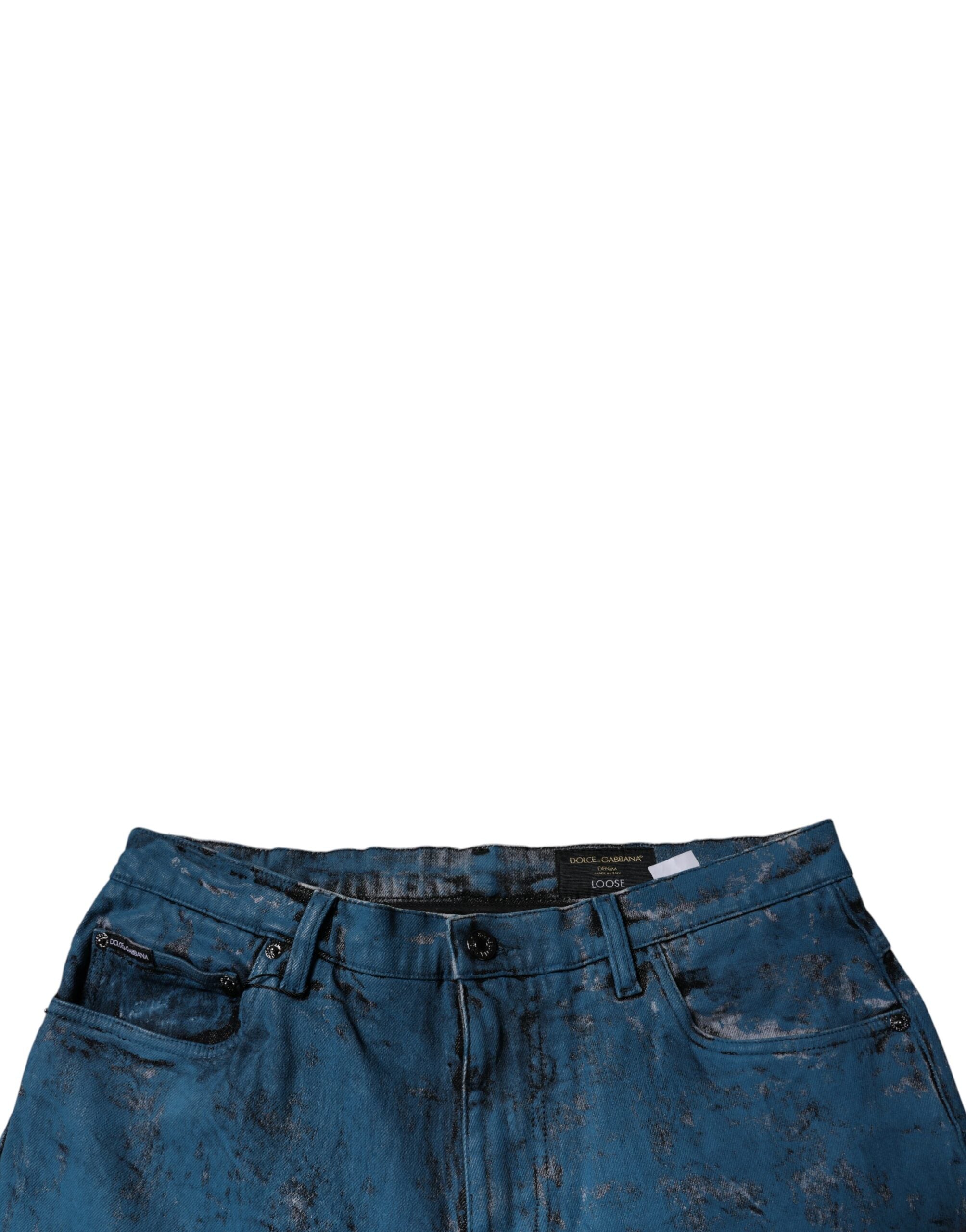 Dolce & Gabbana Blue Tie Dye Cotton Skinny Men Denim Men's Jeans