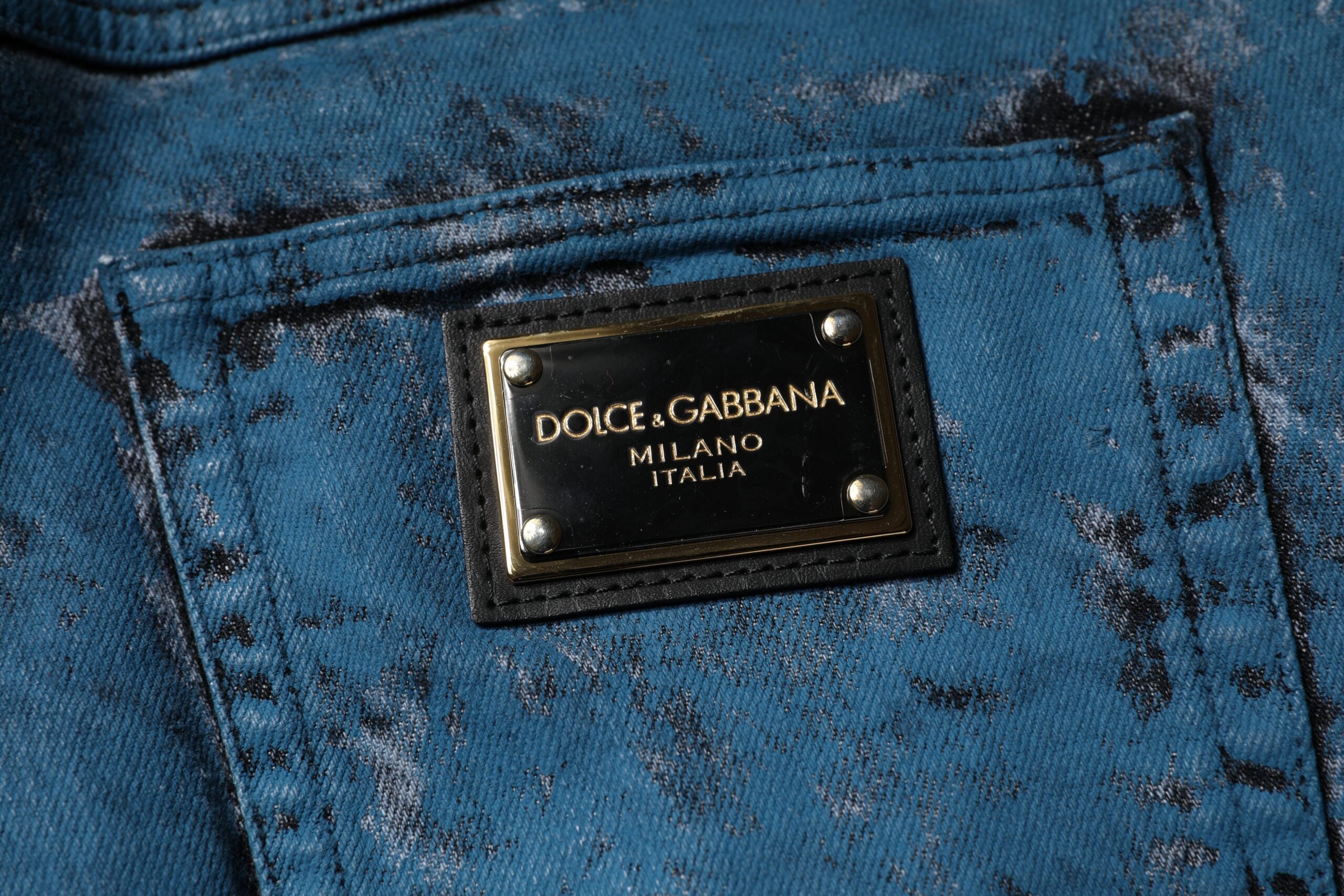Dolce & Gabbana Blue Tie Dye Cotton Skinny Men Denim Men's Jeans