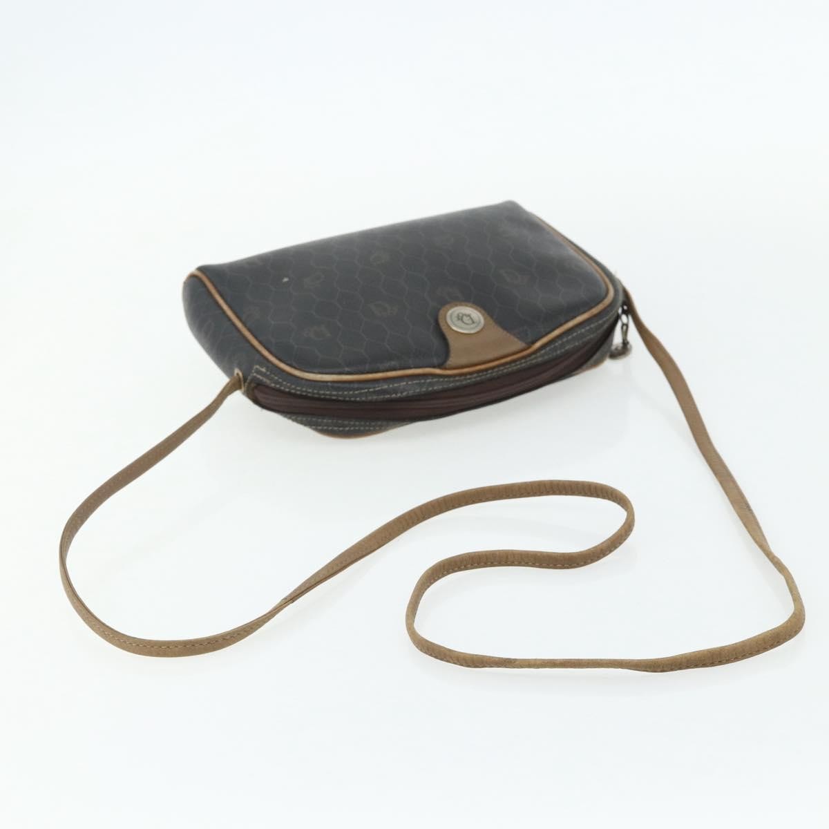 Christian Dior Vintage Honeycomb Canvas Black Canvas Shoulder Bag Bag (Pre-Owned)