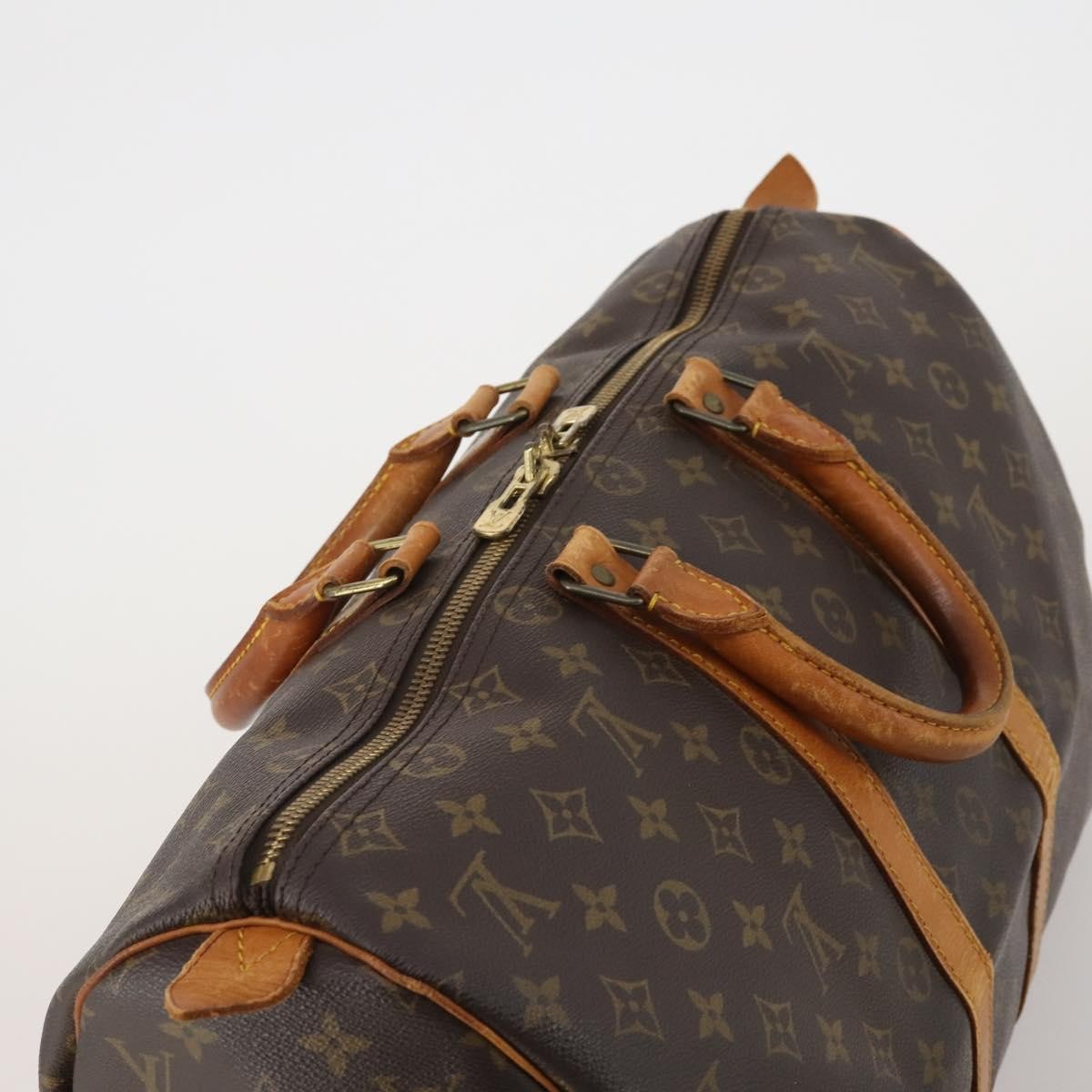 Louis Vuitton Keepall Monogram Brown Canvas Travel Bag Bag (Pre-Owned)