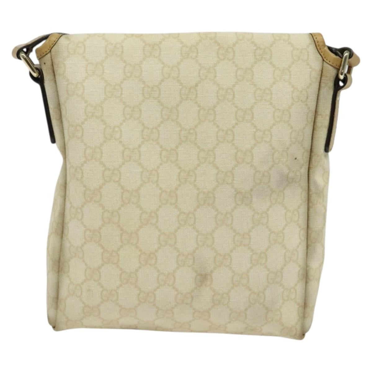 Gucci Flap Messenger Gg Coated Canvas Beige Pvc Shoulder Bag Bag (Pre-Owned)