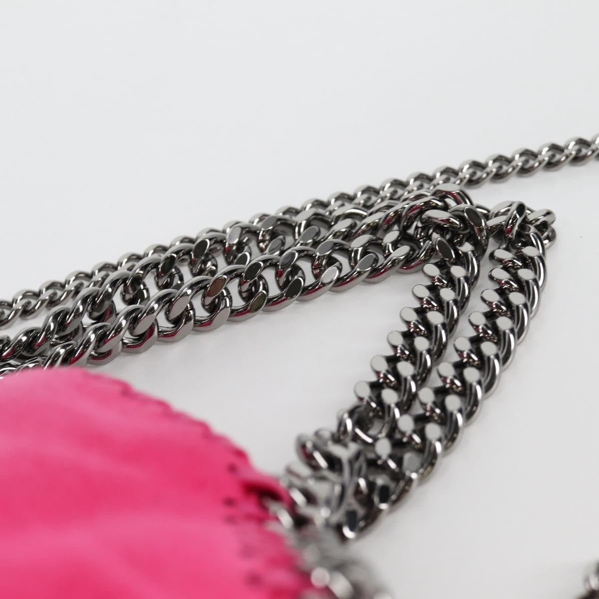 Stella Mccartney Falabella Fold Over Suede Pink Suede Shoulder Bag Bag (Pre-Owned)