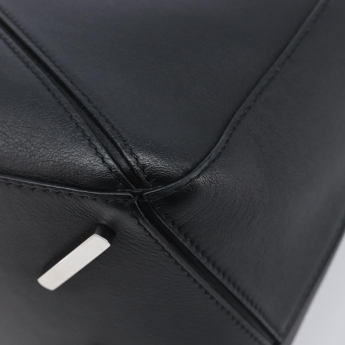 Loewe Puzzle Leather Black Leather Handbag (Pre-Owned)