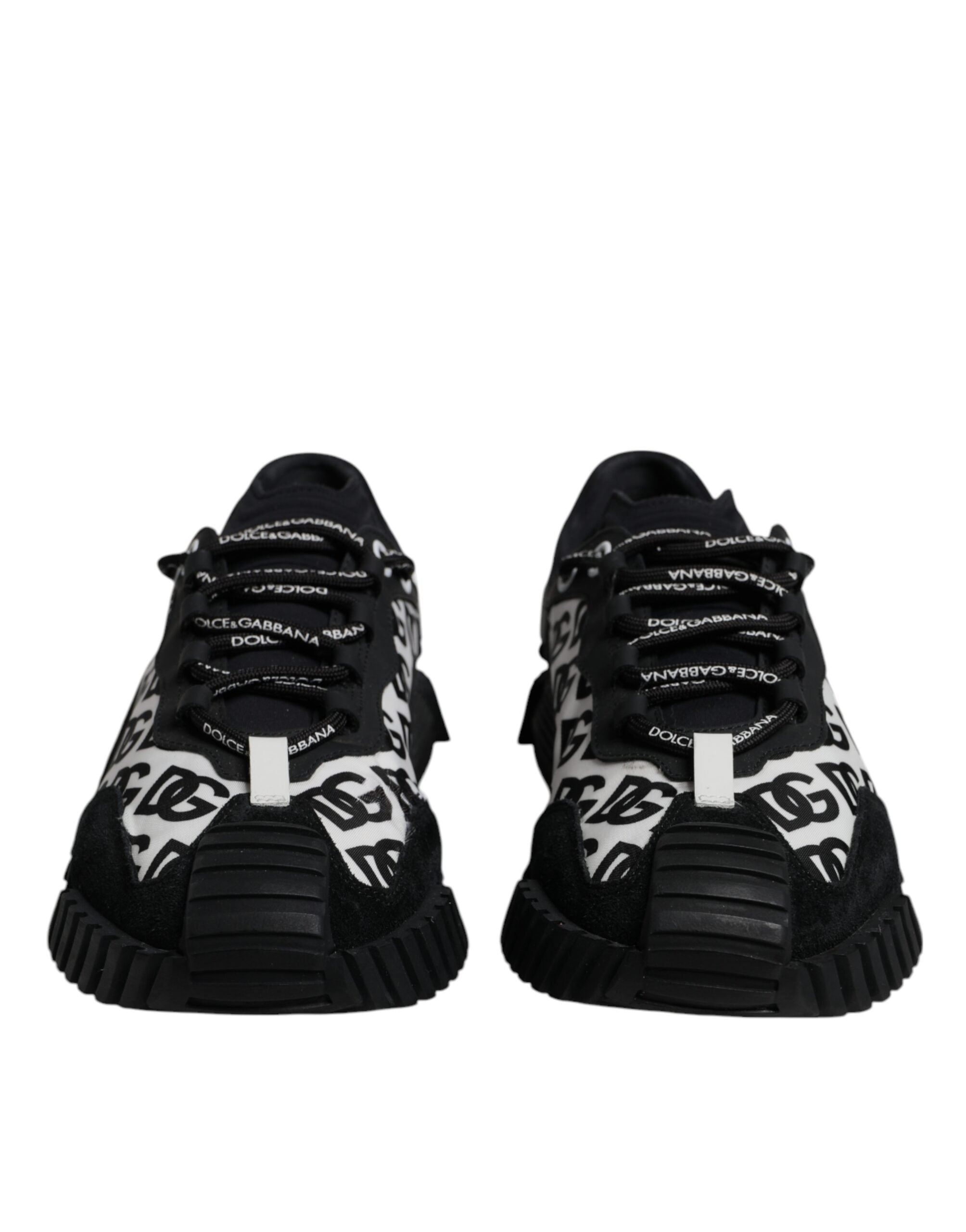 Dolce & Gabbana Black Logo Lace Up Low Top NS1 Sneakers Men's Shoes (Pre-Owned)