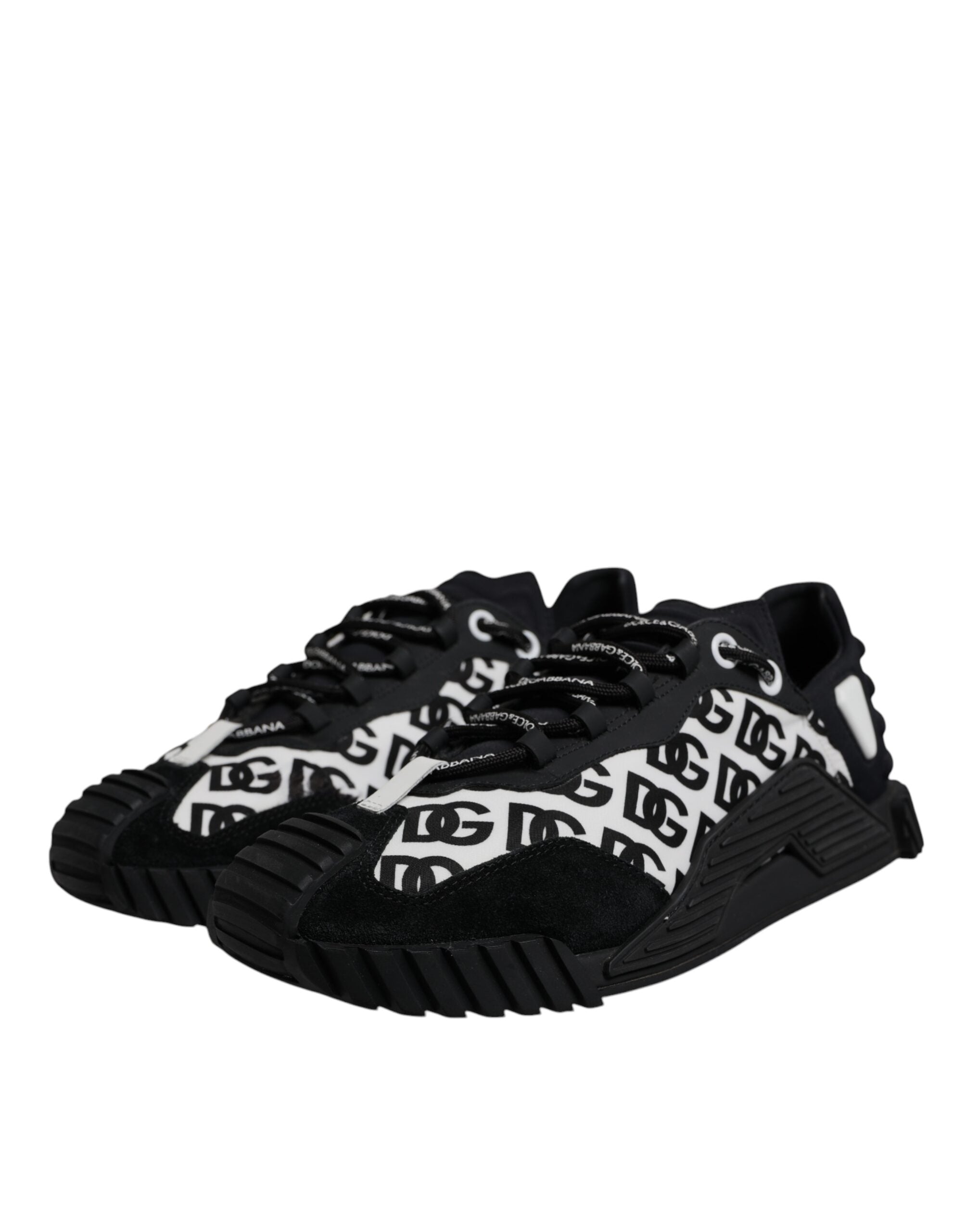 Dolce & Gabbana Black Logo Lace Up Low Top NS1 Sneakers Men's Shoes (Pre-Owned)