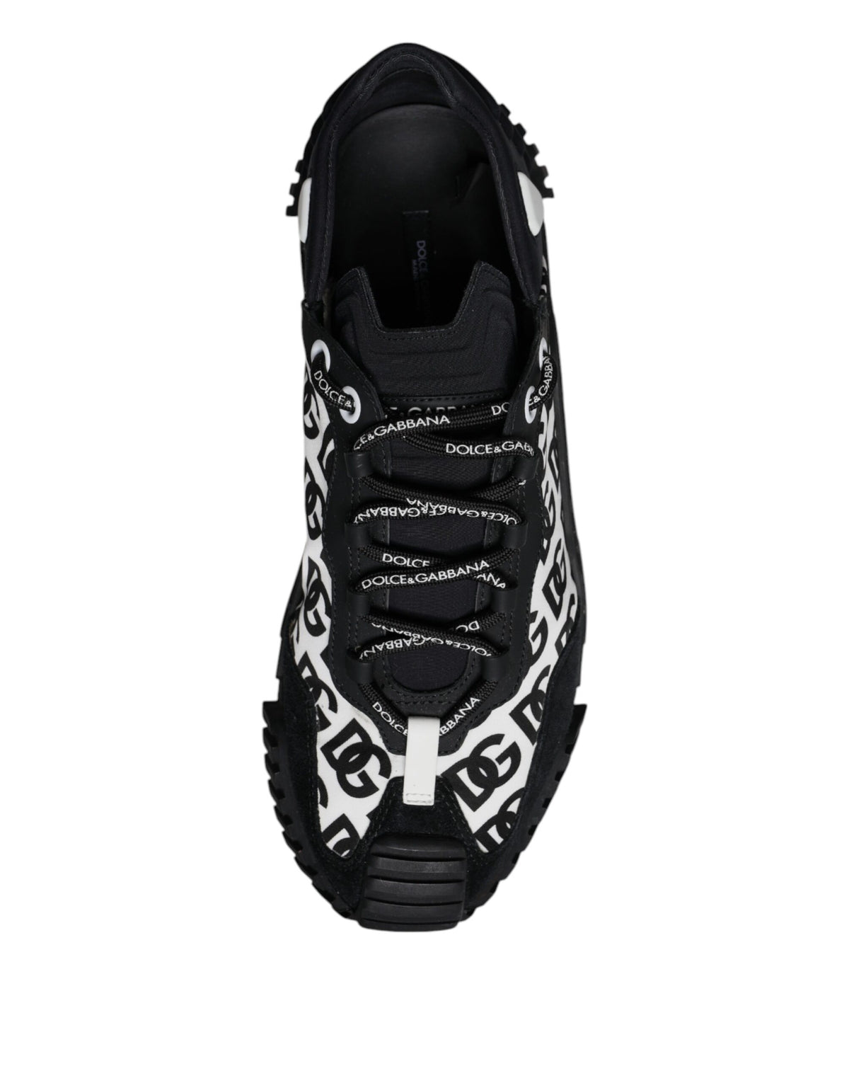 Dolce & Gabbana Black Logo Lace Up Low Top NS1 Sneakers Men's Shoes (Pre-Owned)