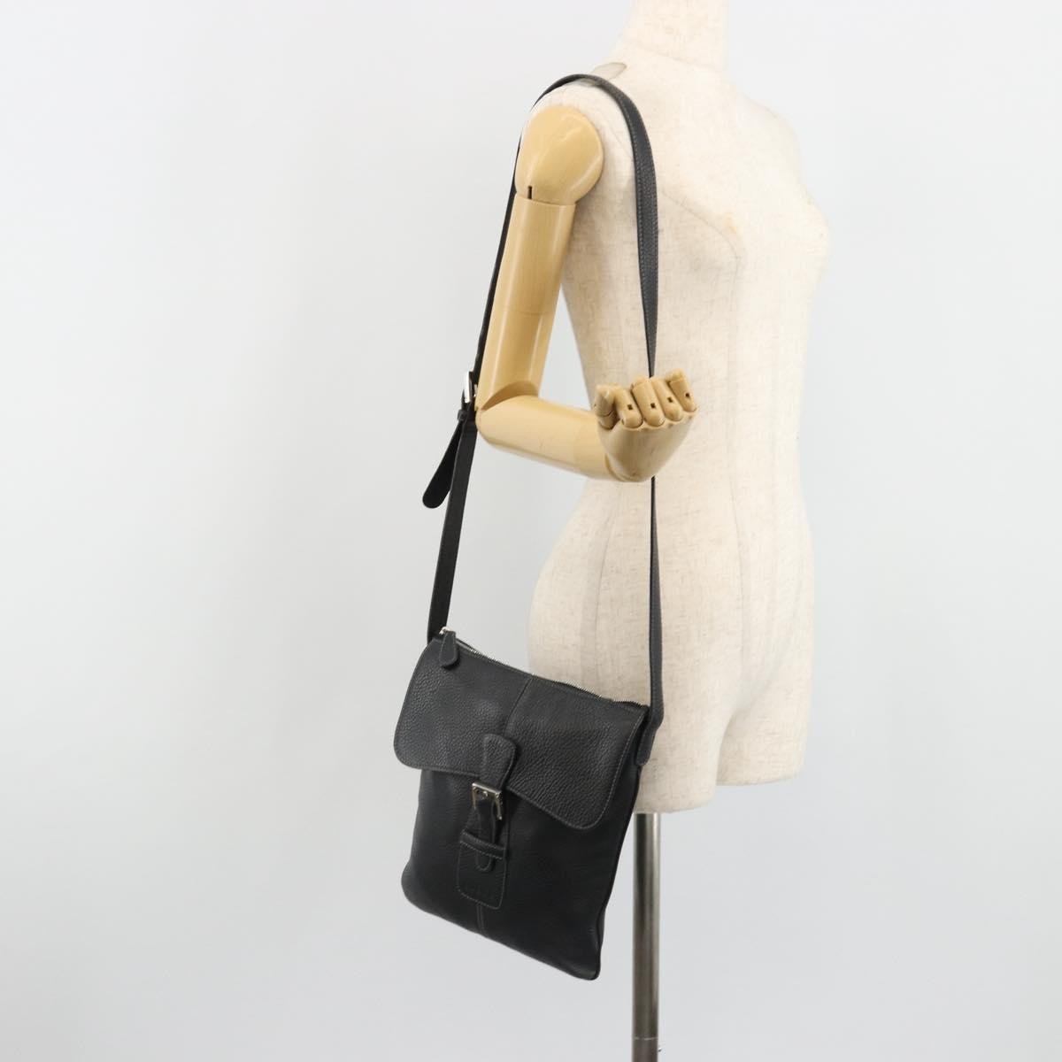 Loewe Vintage Leather Black Leather Shoulder Bag Bag (Pre-Owned)