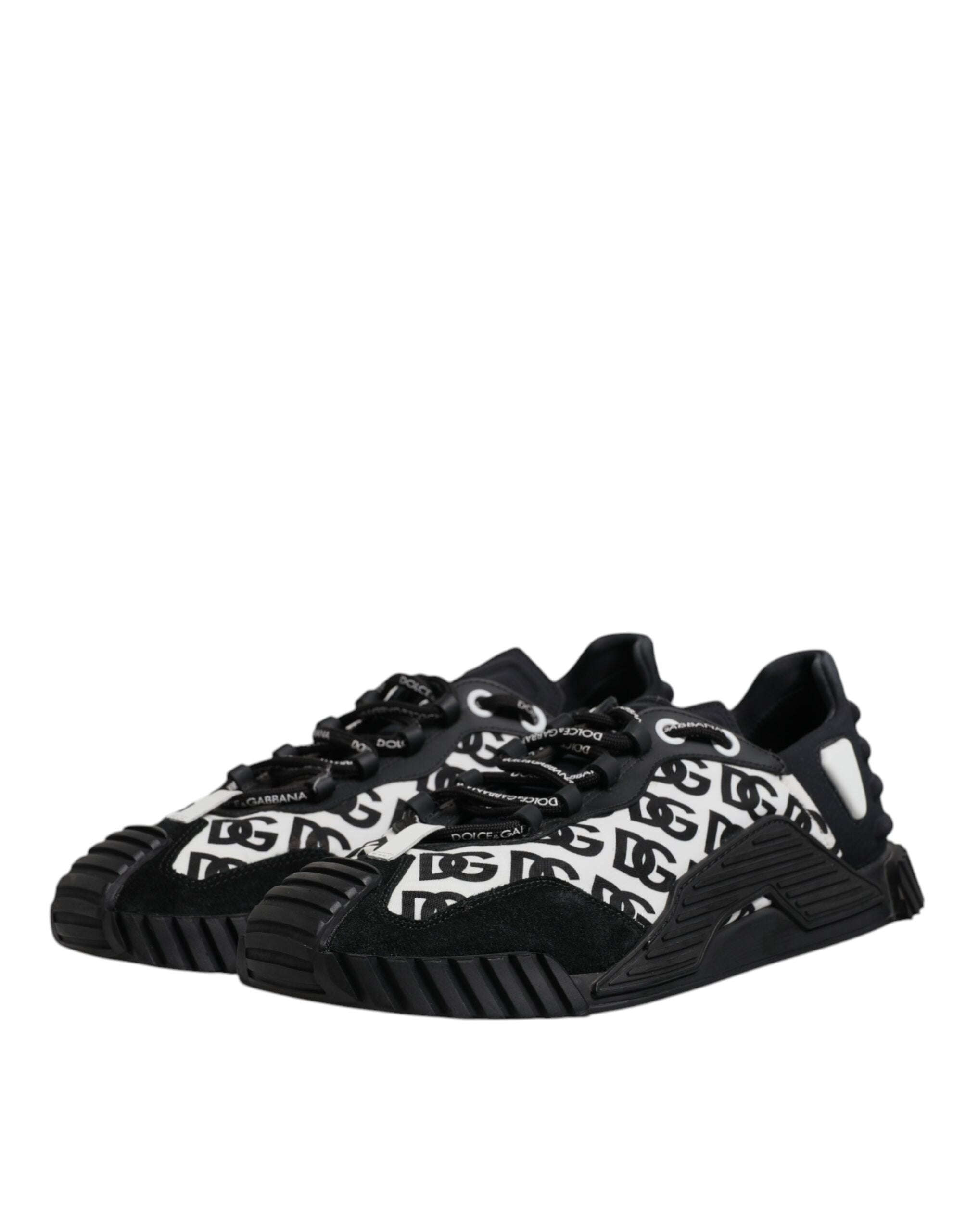 Dolce & Gabbana Black Logo Lace Up Low Top NS1 Sneakers Men's Shoes (Pre-Owned)
