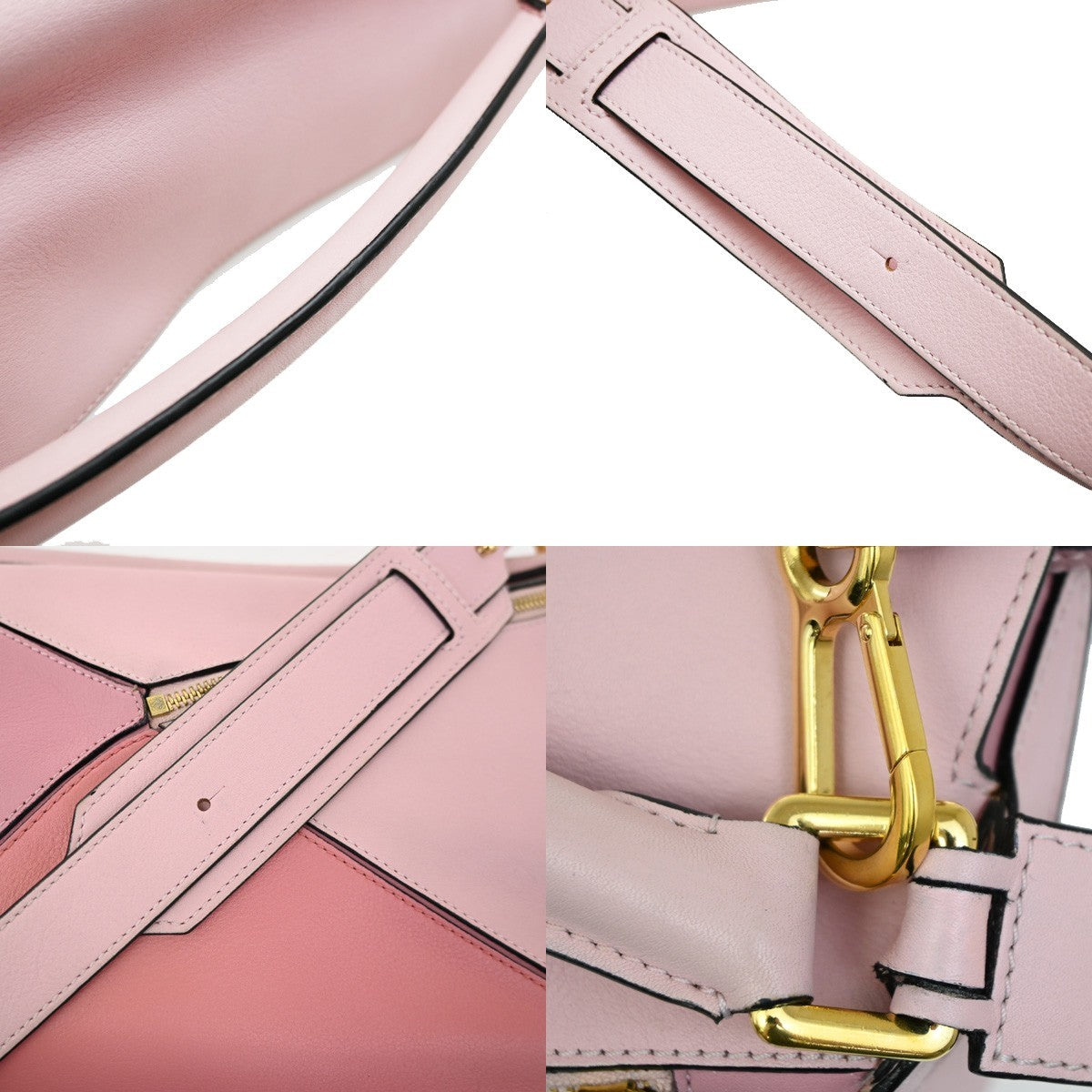 Loewe Puzzle Leather Pink Leather Handbag (Pre-Owned)