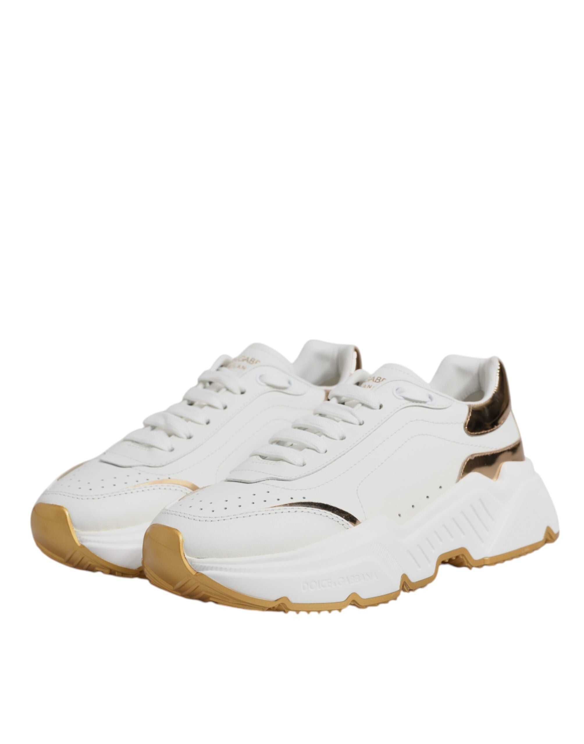 Dolce & Gabbana White Gold Daymaster Low Top Sneakers Women's Shoes (Pre-Owned)