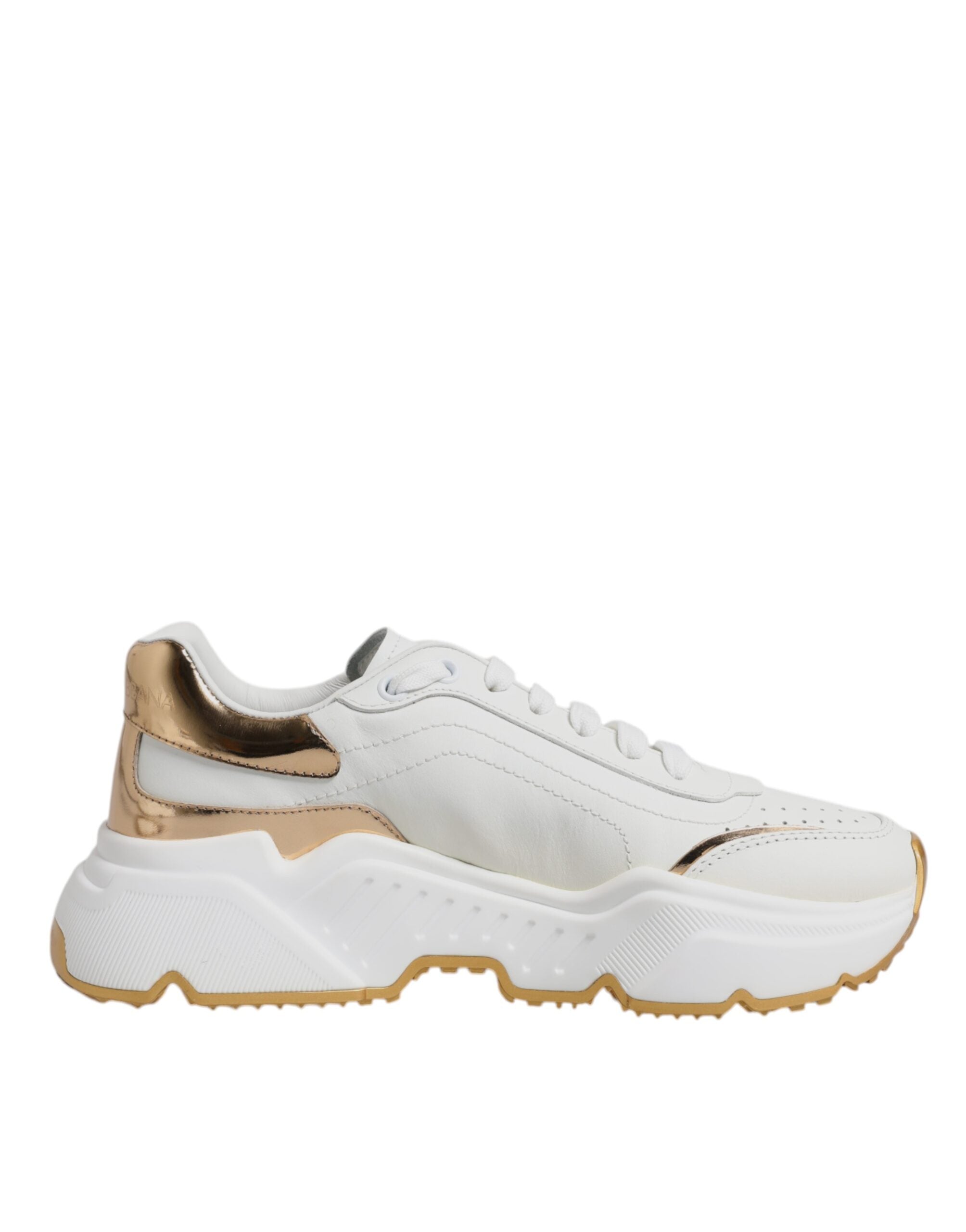 Dolce & Gabbana White Gold Daymaster Low Top Sneakers Women's Shoes (Pre-Owned)
