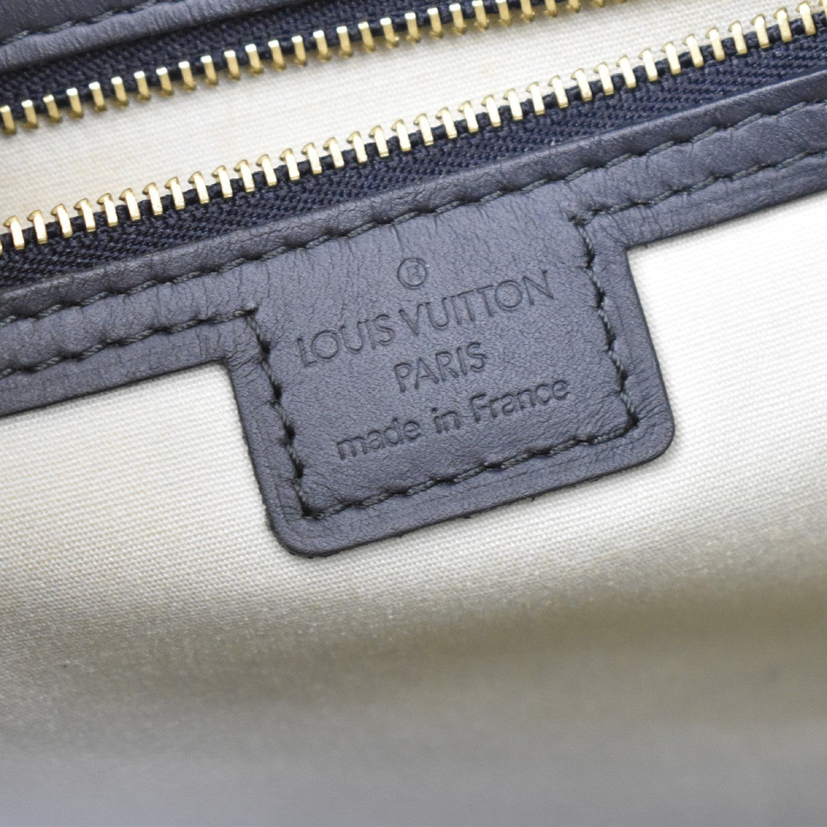 Louis Vuitton Lucille Mini Lin Blue Canvas Handbag (Pre-Owned)